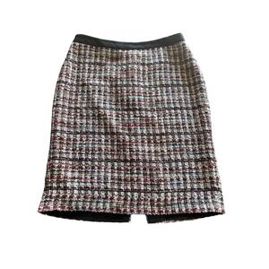 Talbots Skirt Womens 8P Petite Tweed Pencil High Waist Lined Zip Closure